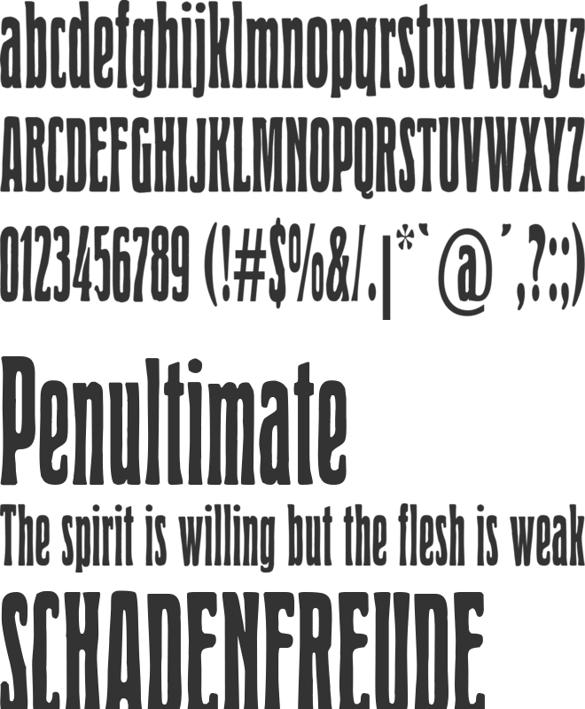 Herold font preview