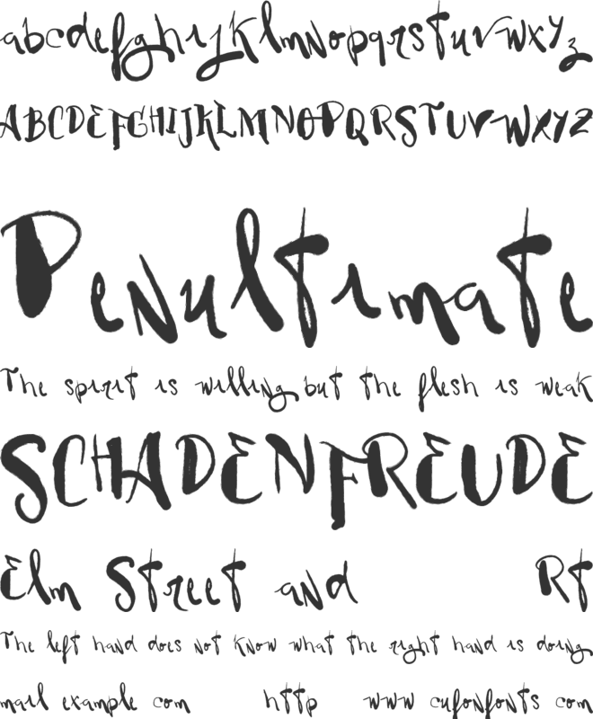 Vtks BlackHair font preview