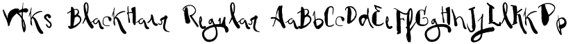 Vtks BlackHair Regular font
