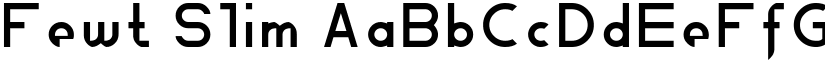 Fewt Slim font