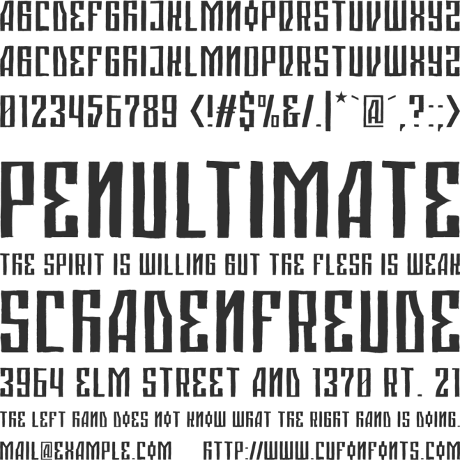 Ranyeski font preview