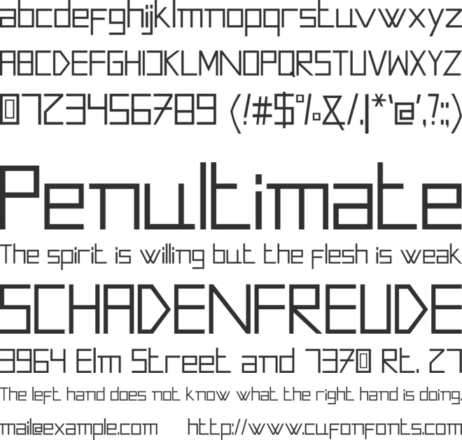 AMOceanus font preview