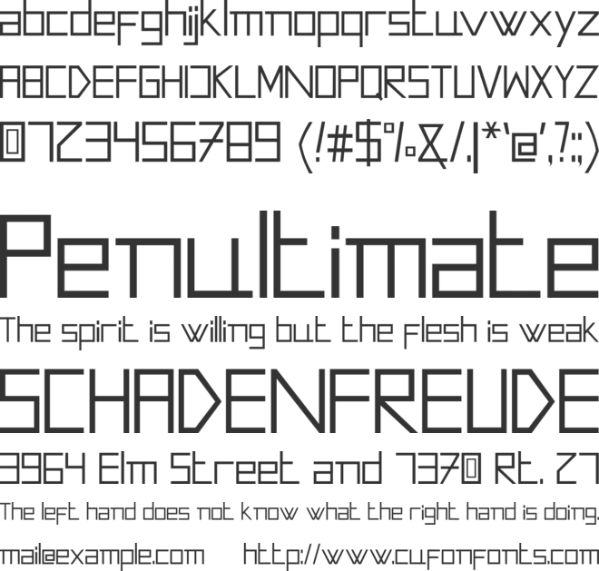 AMOceanus font preview