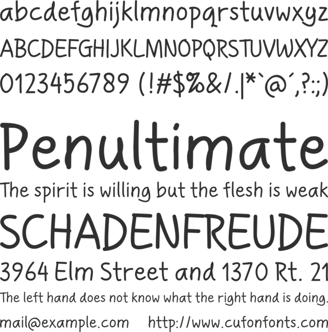 Handgley font preview