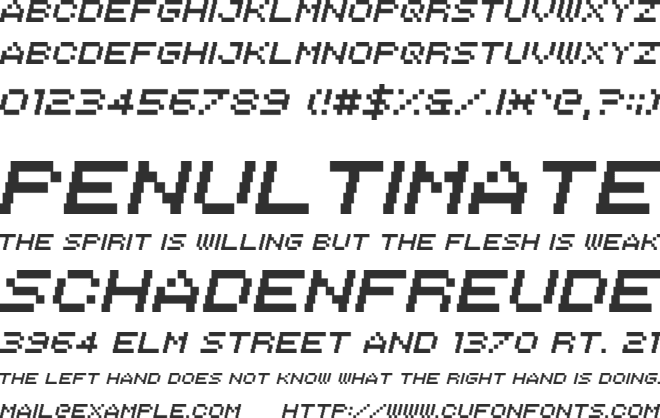 Italipixel font preview