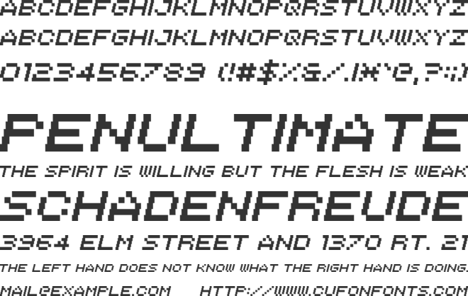 Italipixel font preview