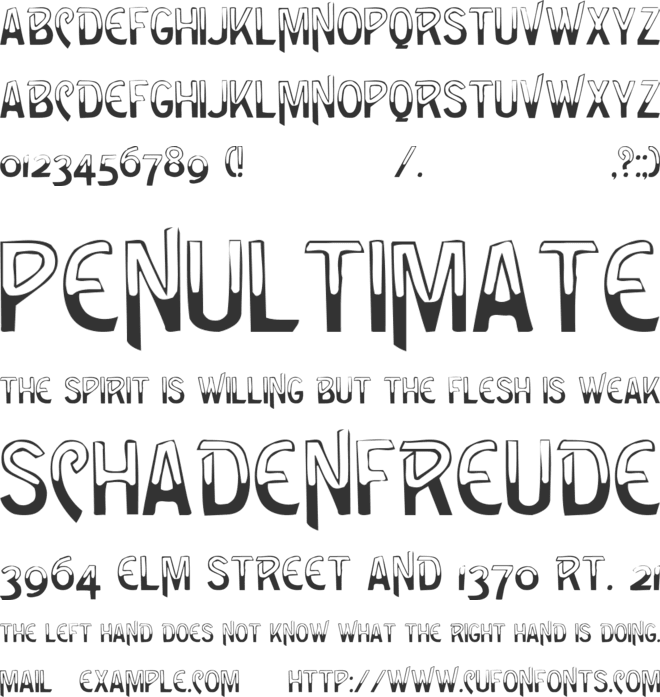Green font preview