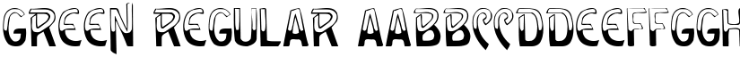 Green Regular font