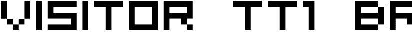 Visitor TT1 BRK Regular font