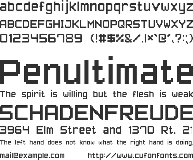 Pixel Font7 font preview