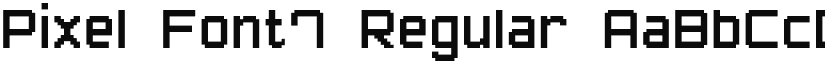 Pixel Font7 Regular font