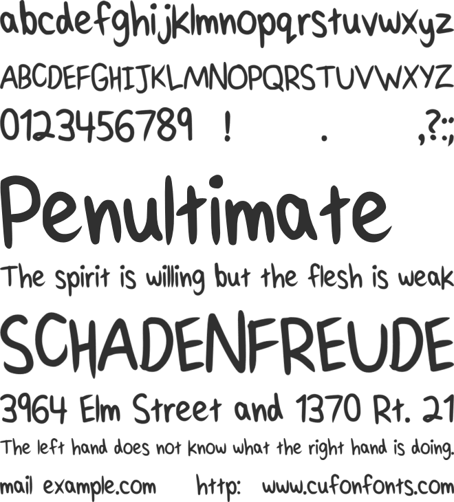 Brendohand font preview