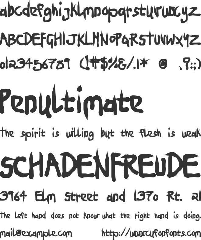 Ninja Penguin font preview