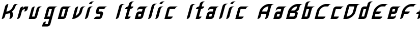 Krugovis-Italic Italic font