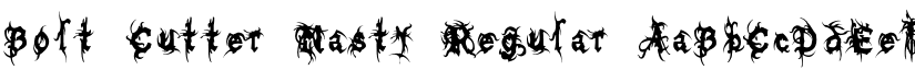 Bolt Cutter Nasty Regular font