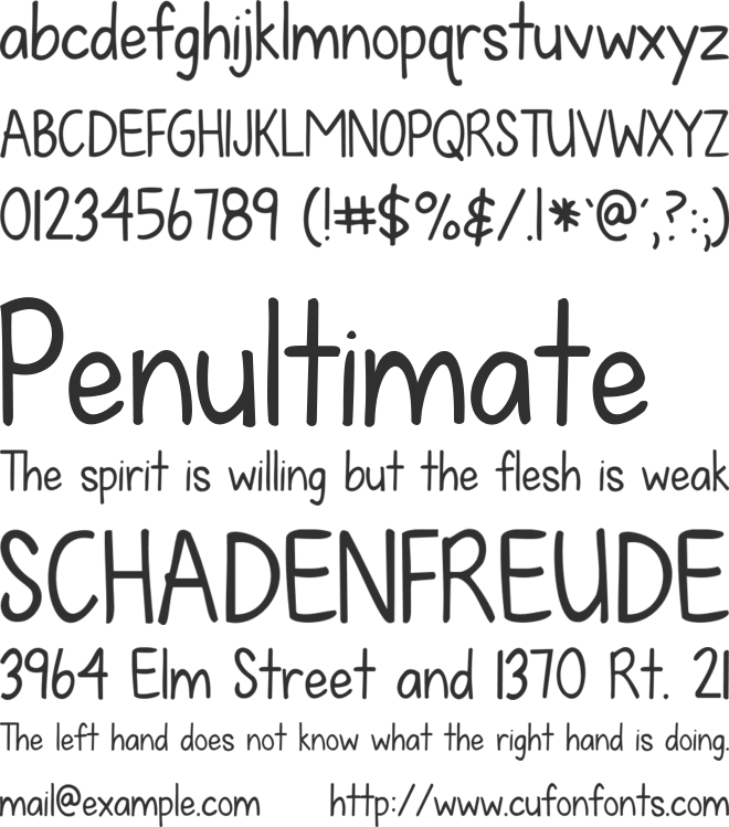 KG Fall For You font preview