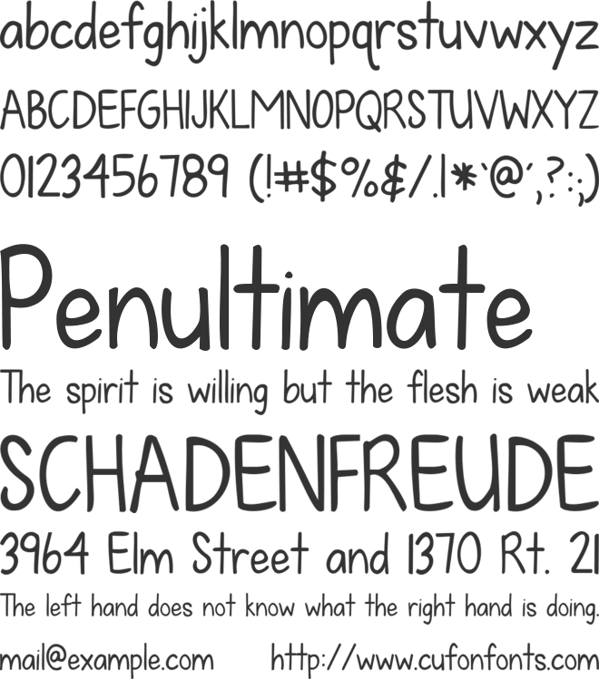 KG Fall For You font preview