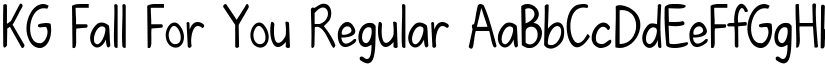 KG Fall For You Regular font