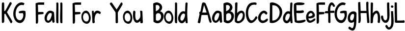 KG Fall For You Bold font