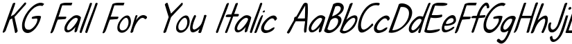 KG Fall For You Italic font