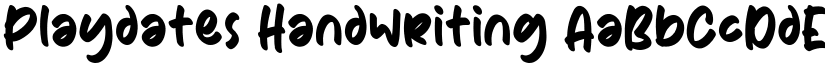 Playdates Handwriting font