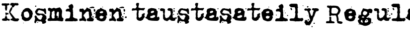 Kosminen taustasateily Regular font