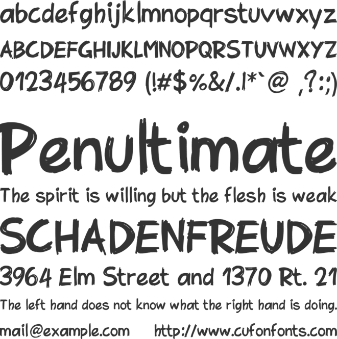 PWBrusheez font preview