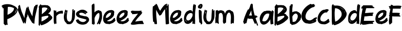 PWBrusheez Medium font