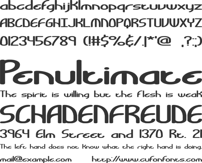 Bendable BRK font preview