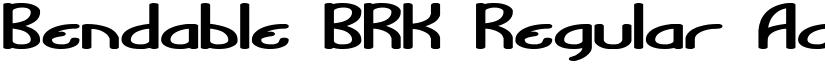 Bendable BRK Regular font