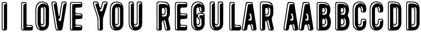 I love you Regular font