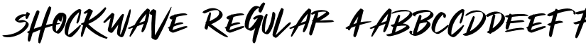 Shockwave Regular font