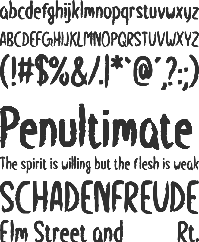 Halloween Occurrence font preview
