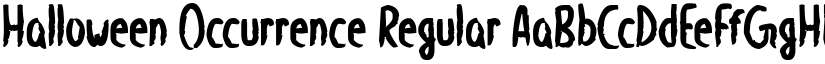 Halloween Occurrence Regular font