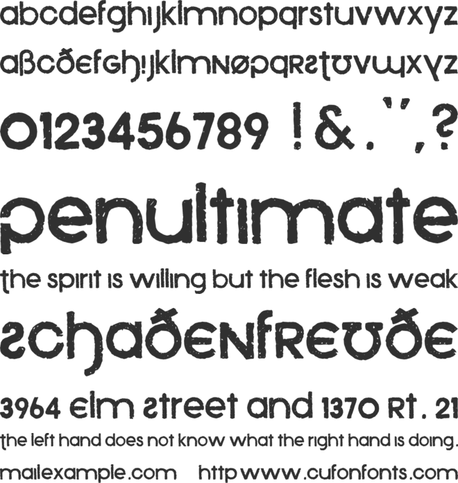 Xenophone font preview
