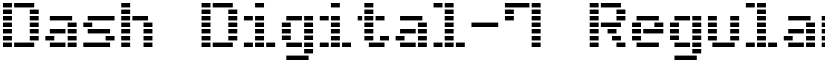 Dash Digital-7 Regular font