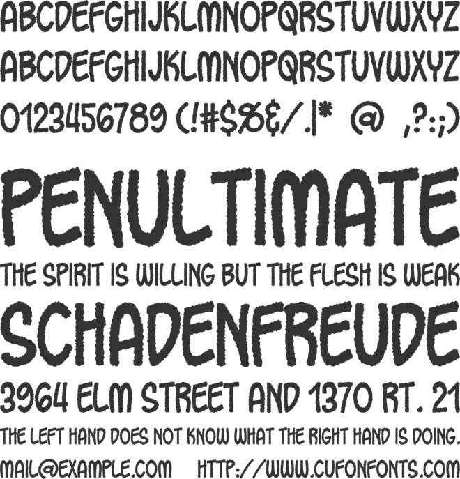 Oh Crap font preview