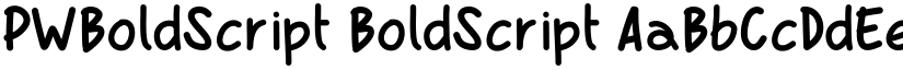 PWBoldScript font download