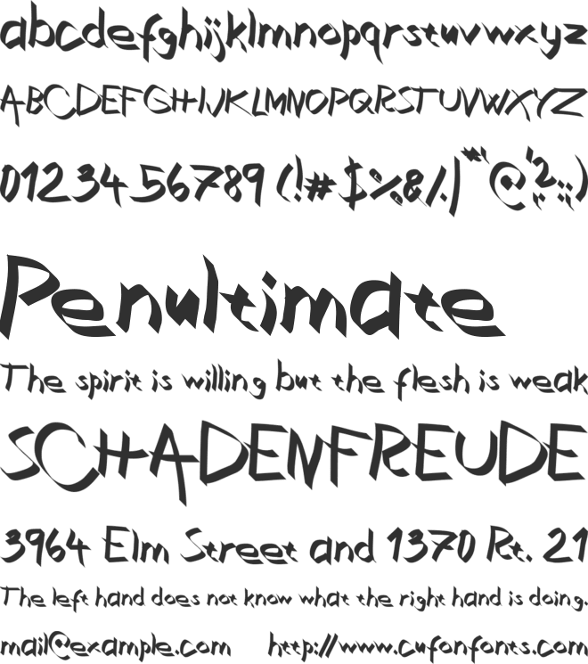 Xaligraphy font preview