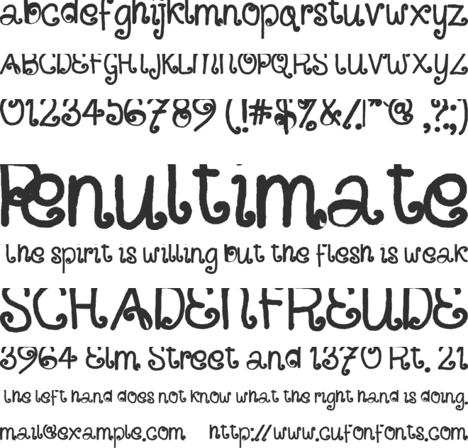 Situjuh Hand font preview