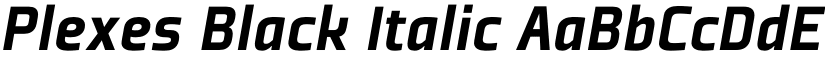 Plexes Black Italic font