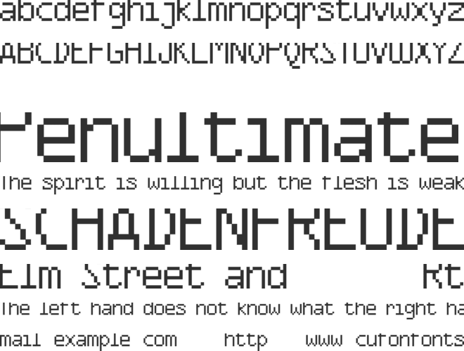 FFF Agent condensed font preview