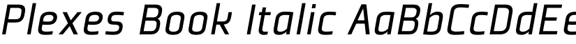 Plexes Book Italic font