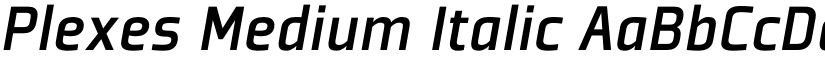 Plexes Medium Italic font