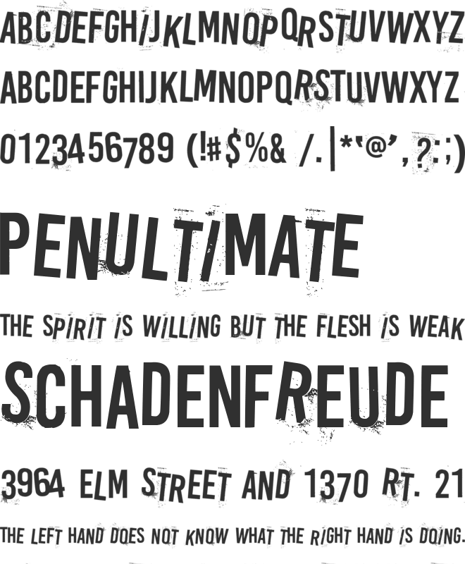 Rip-off font preview