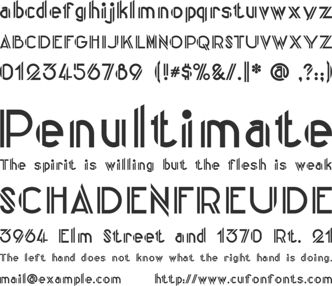 CentreClaws font preview
