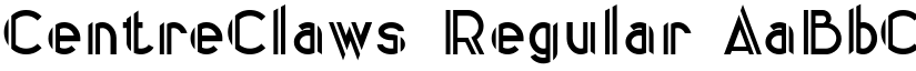 CentreClaws Regular font