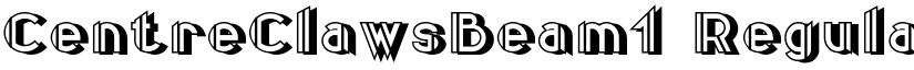 CentreClawsBeam1 Regular font