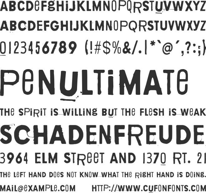 Yellow Obscure font preview