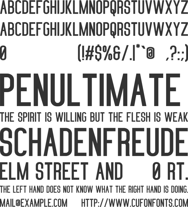 Lesterain font preview